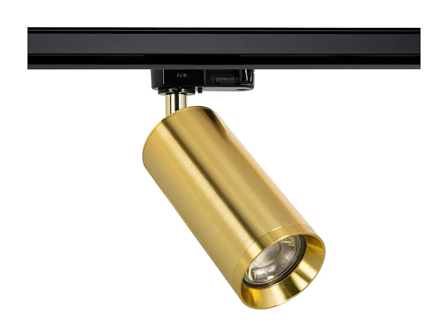 Spot à Douille sur Rail Triphasé Quartz pour Ampoule GU10 Doré
