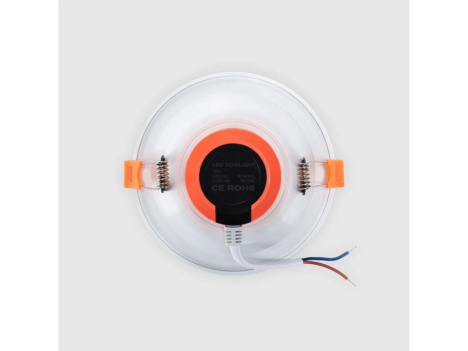 Downlight LED 10W Circular LUX CRI90 Corte Ø 105 mm IP44 No Flicker 2700K Blanco Cálido