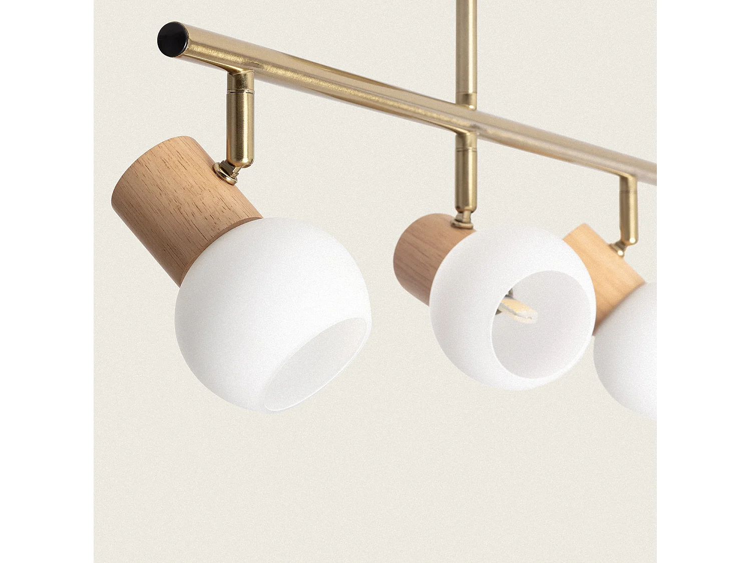 Lampada da Soffitto Metallo e Vetro 3 Faretti Alan Oro