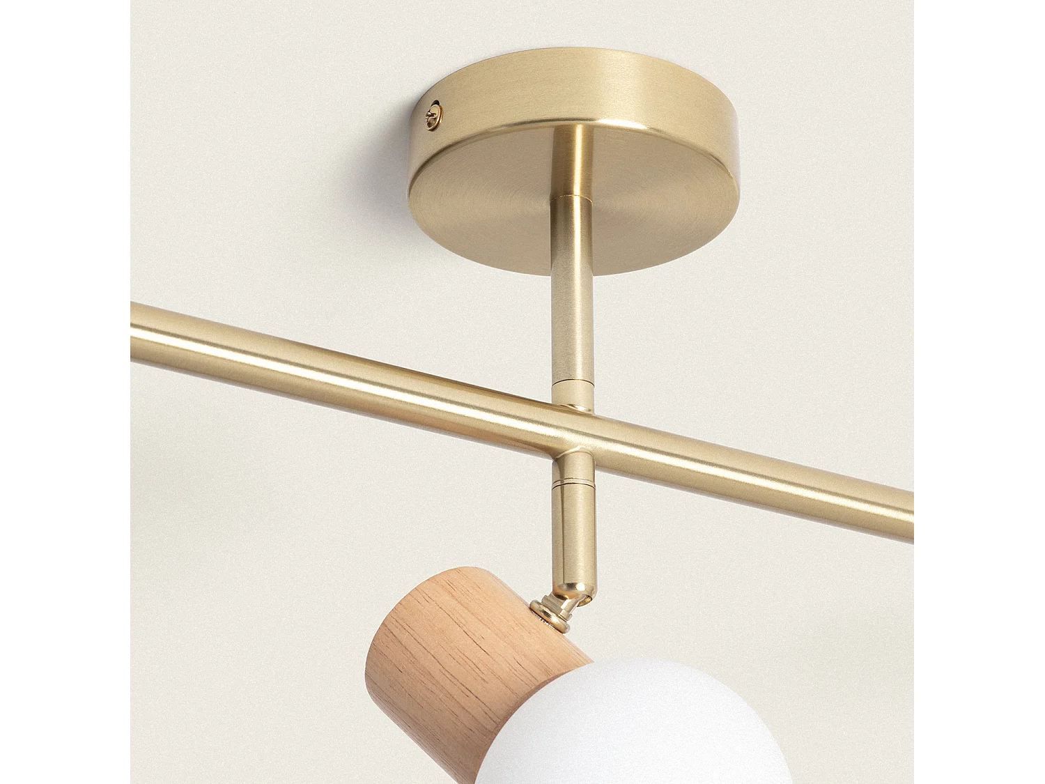 Lampada da Soffitto Metallo e Vetro 3 Faretti Alan Oro