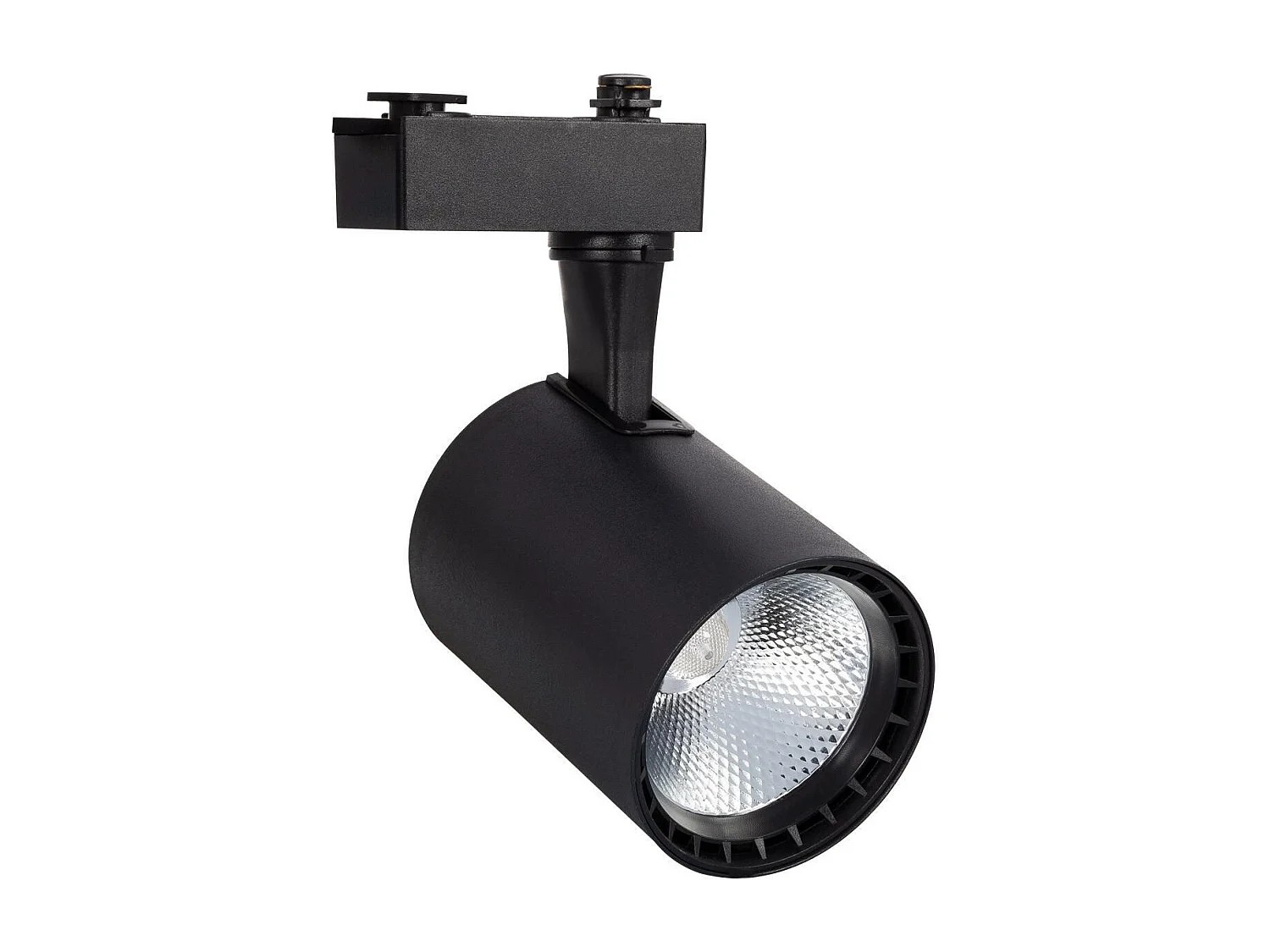 Spot LED sur Rail Monophasé 20W Bron Noir 3000K Blanc chaud