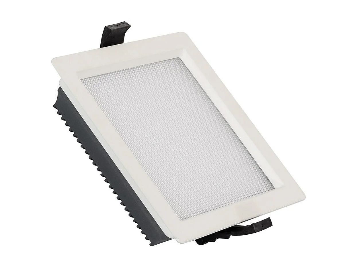 Downlight LED 15W Carré  Aero 130 lm/W Microprismatique  Coupe 135x135 mm 4000K Blanc neutre
