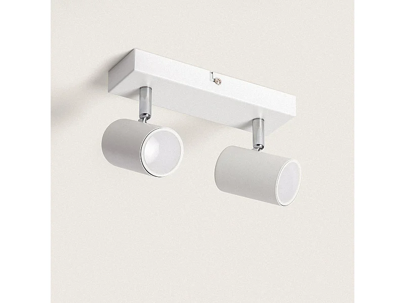 Lámpara de Techo Orientable Metal 2 Focos Wuedy Blanco