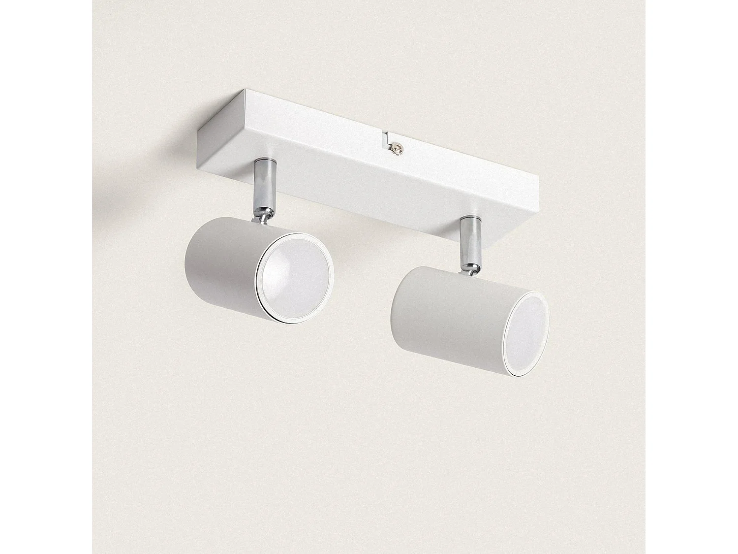Plafonnier Orientable Métal 2 Spots Wuedy  Blanc