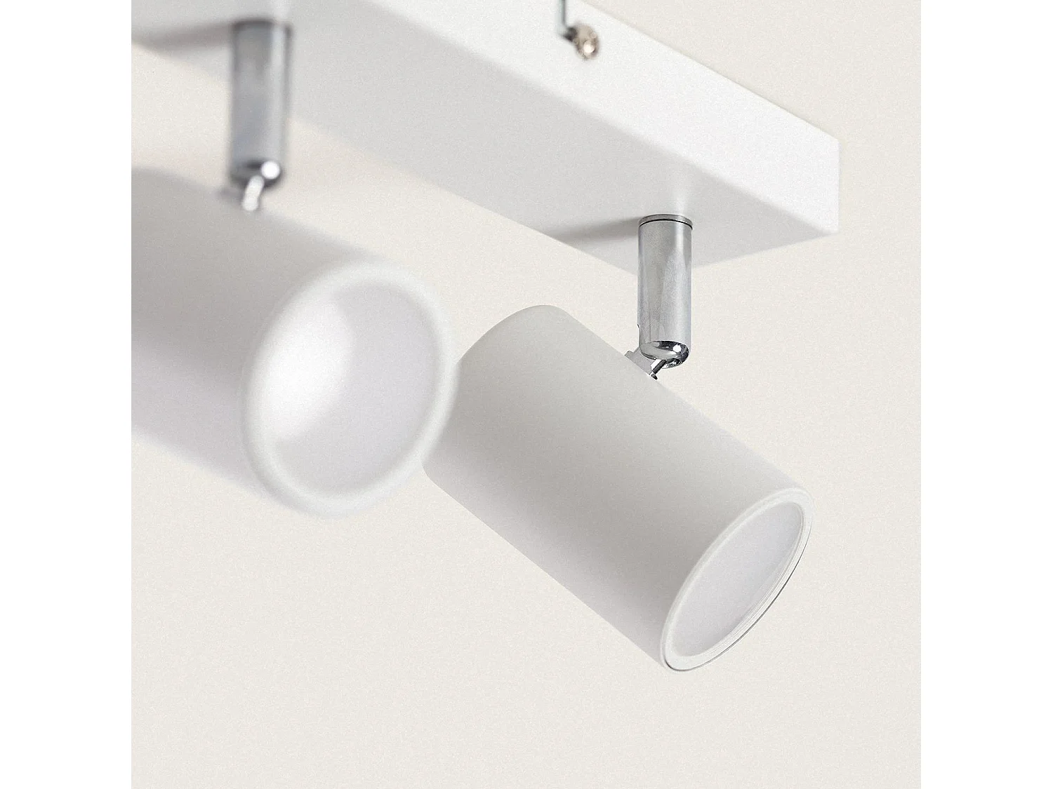 Plafonnier Orientable Métal 2 Spots Wuedy  Blanc