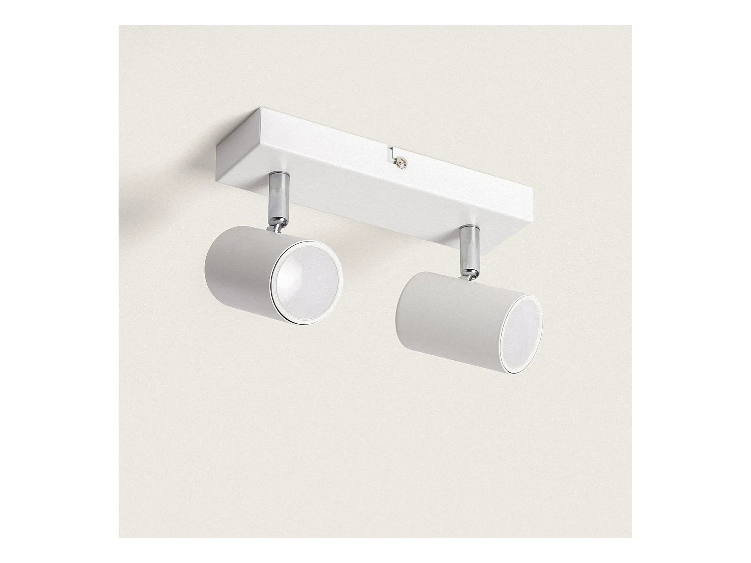 Lámpara de Techo Orientable Metal 2 Focos Wuedy Blanco