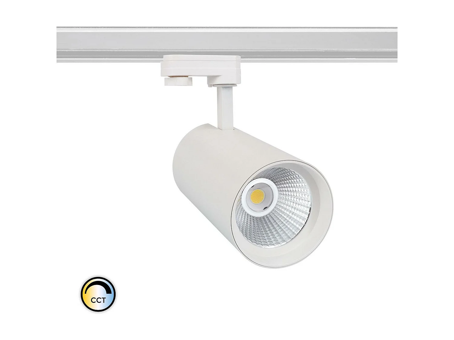 Spot LED sur Rail Triphasé 40W d'Angelo CCT Sélectionnable LIFUD Blanc (3000K - 4000K - 6000K) Sélectionnable (chaud-neutre-froid)