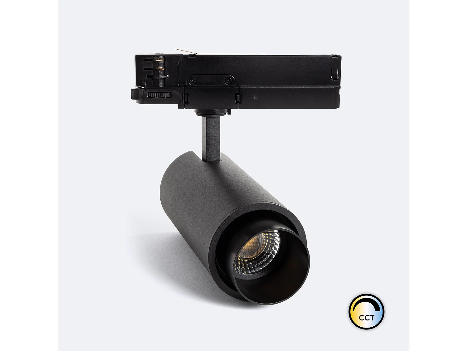Spot LED Fasano Cylindre 30W pour Rail Triphasé Dimmable Noir 2700K Blanc chaud