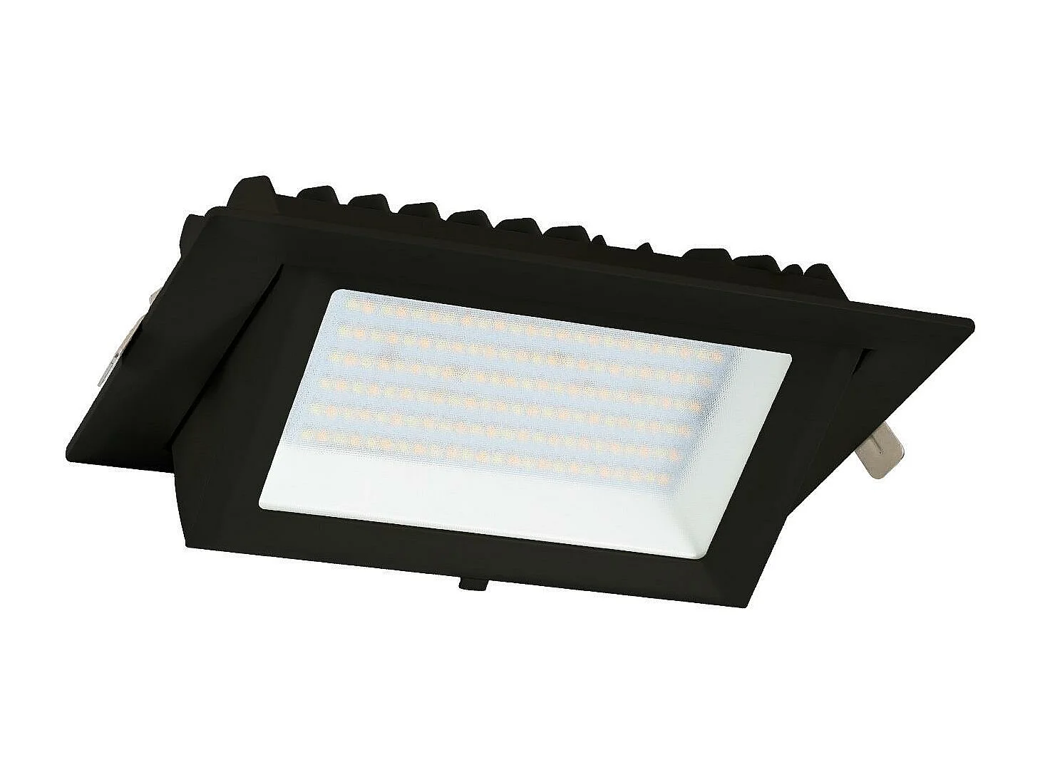 Spot Downlight LED 60W Rectangulaire Orientable  130 lm/W LIFUD Coupe 210x125 mm Noir Blanc Neutre  4000K