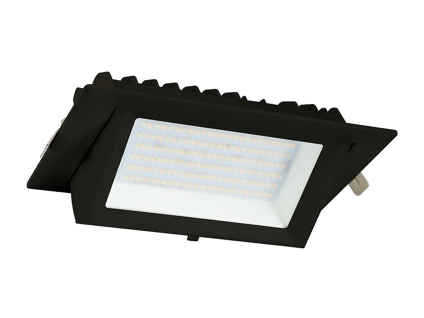 Spot Downlight LED 60W Rectangulaire Orientable  130 lm/W LIFUD Coupe 210x125 mm Noir Blanc Neutre  4000K