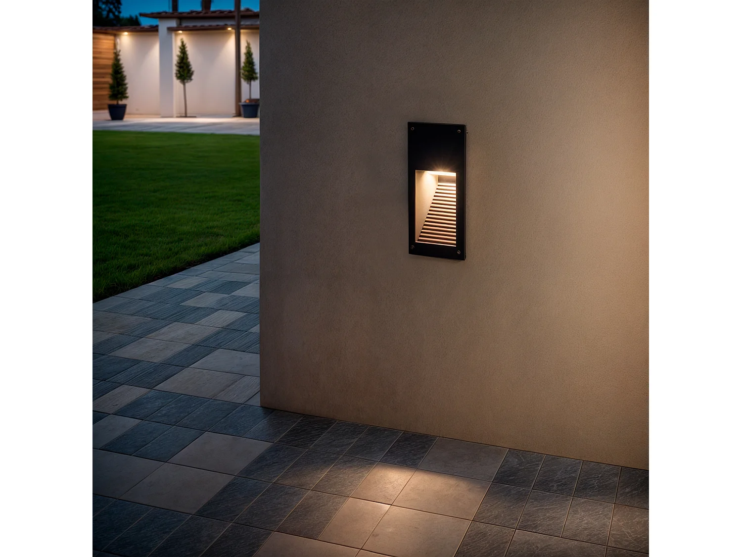 Segnapasso LED Olite Fnitura Grigia 3W IP65 3000K Bianco Caldo