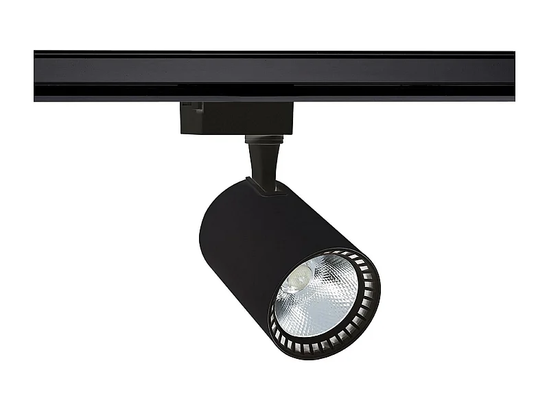 Spot LED sur Rail Monophasé 40W Bron Noir 4000K Blanc neutre