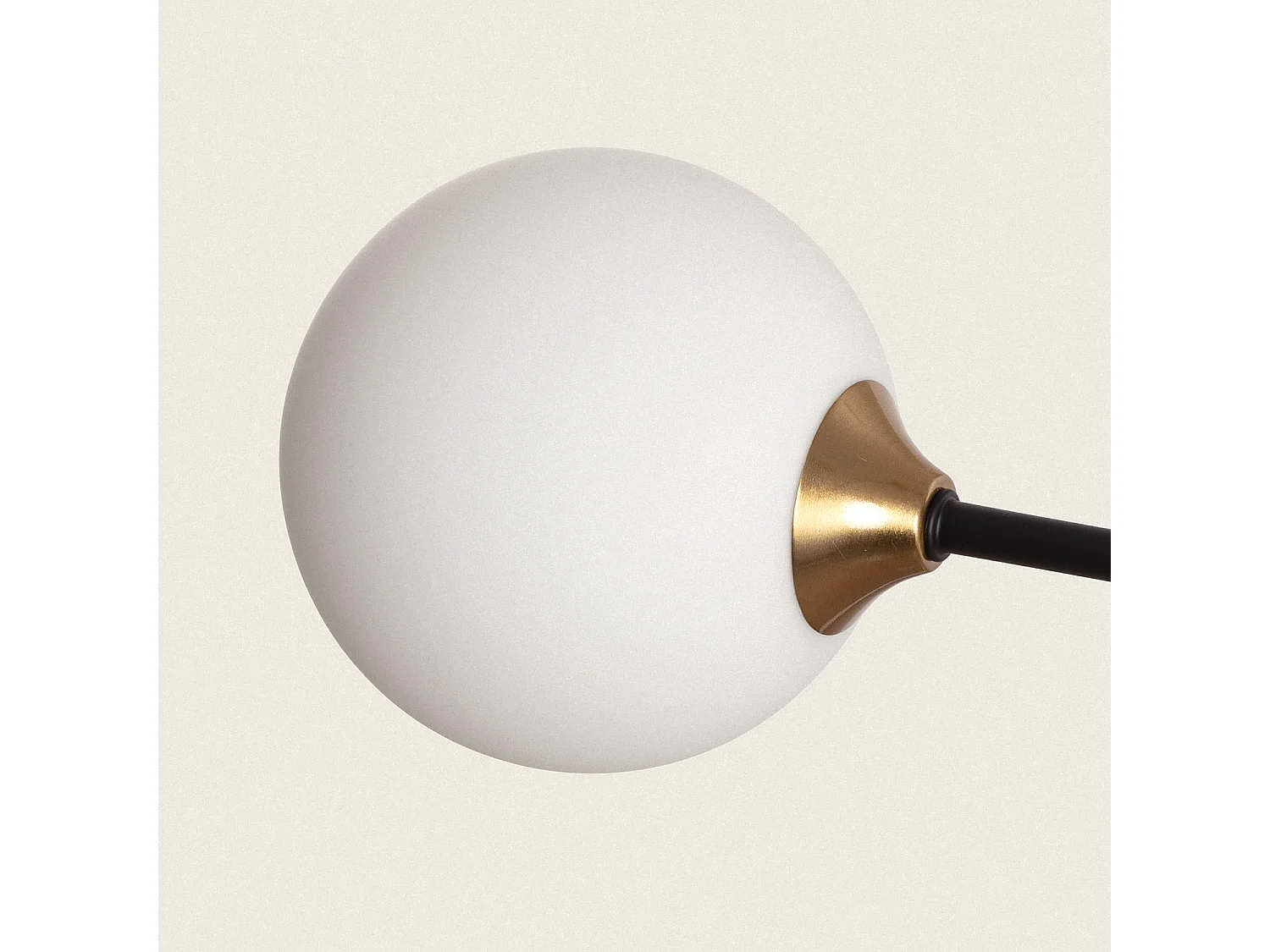 Suspension Métal et Verre Bull 4 Noir mat