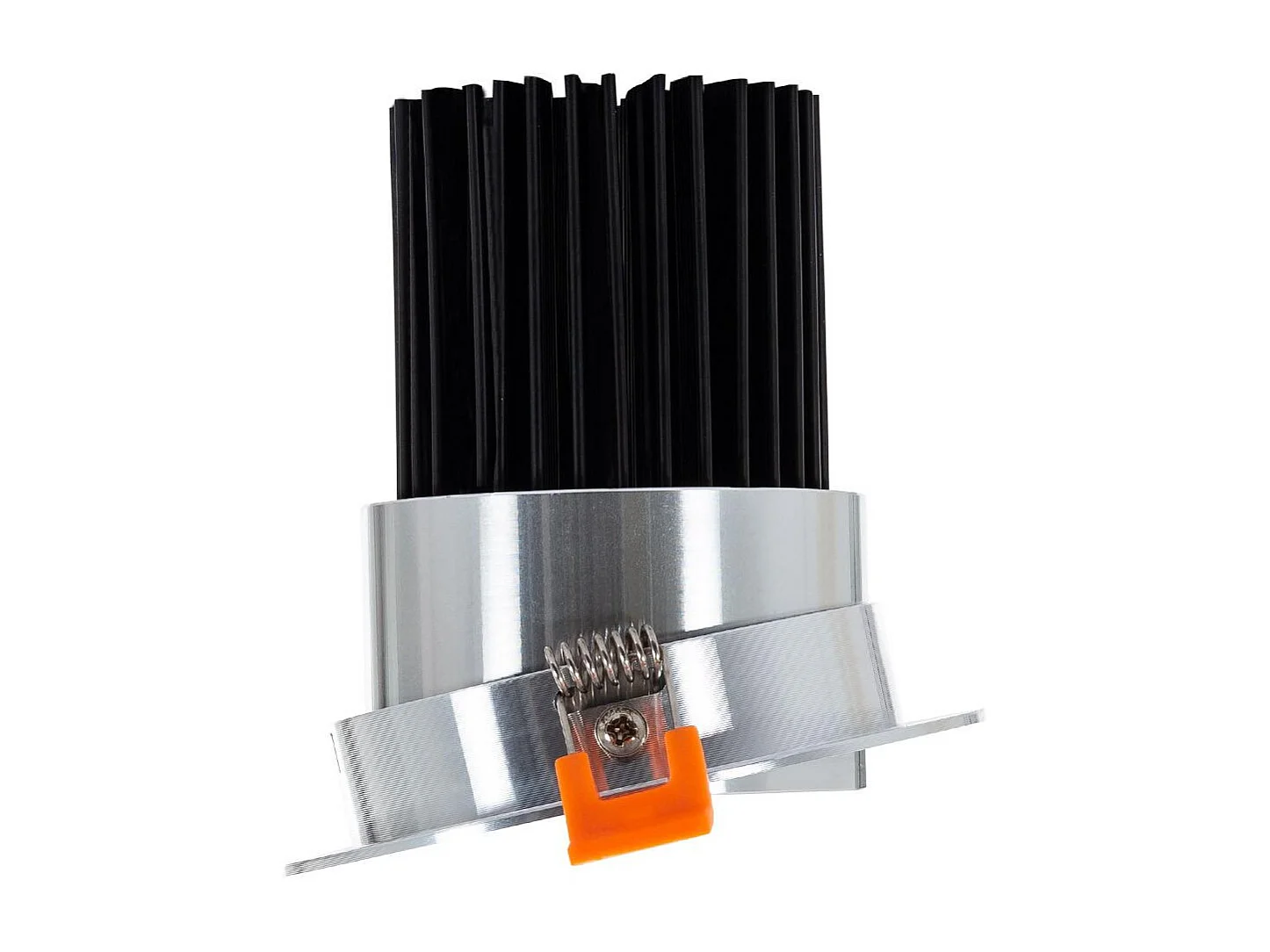 Downlight LED 15W Circolare COB CRI90 Foro Ø 90 mm Argento No Flicker 4000K Bianco Naturale