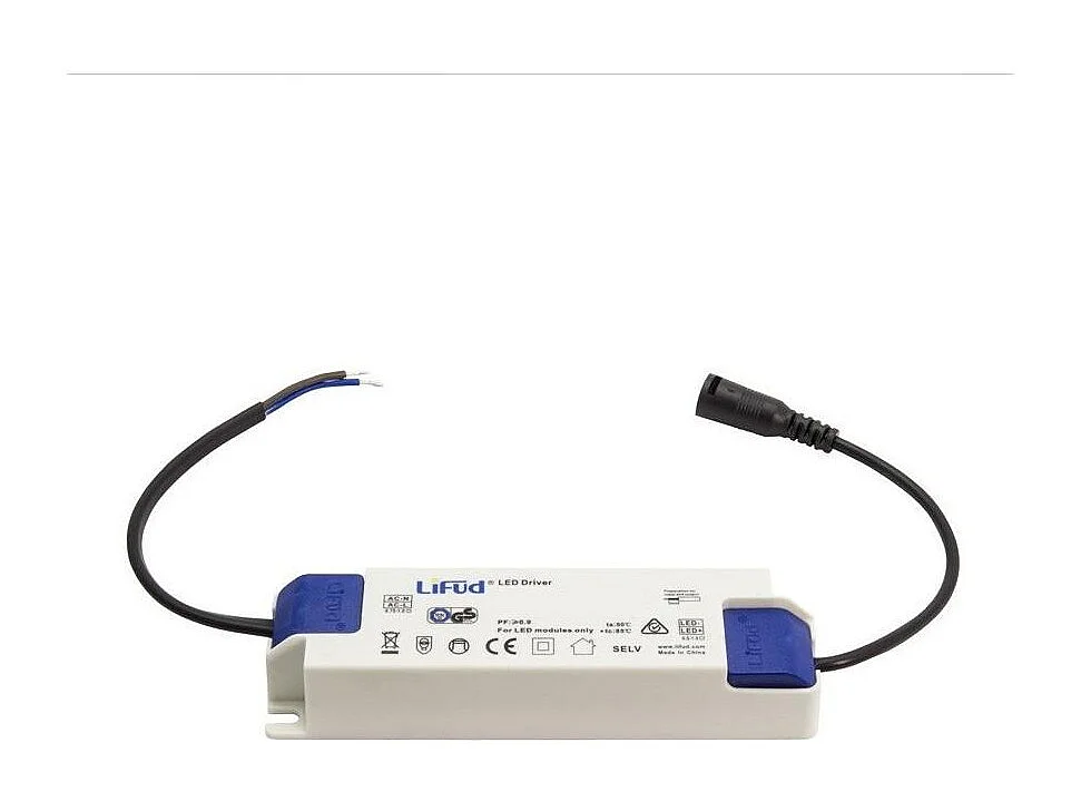 Downlight LED 24W Rond  Aero 130 lm/W 4000K  Coupe Ø 200 mm 4000K Dimmable 1-10V Blanc neutre