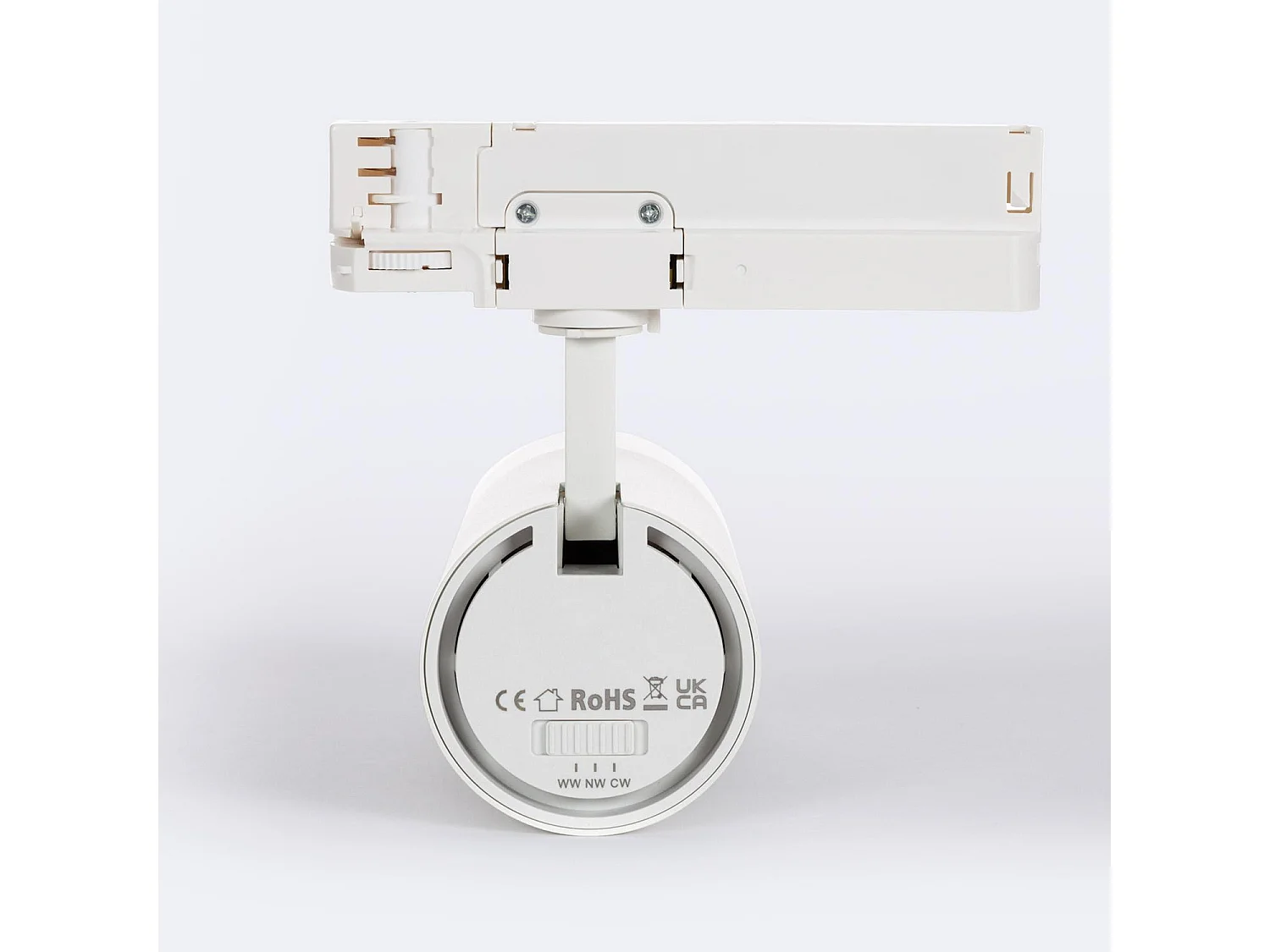 Spot LED sur Rail Triphasé 40W Wild CCT Sélectionnable Multiangle 24-60º Blanc