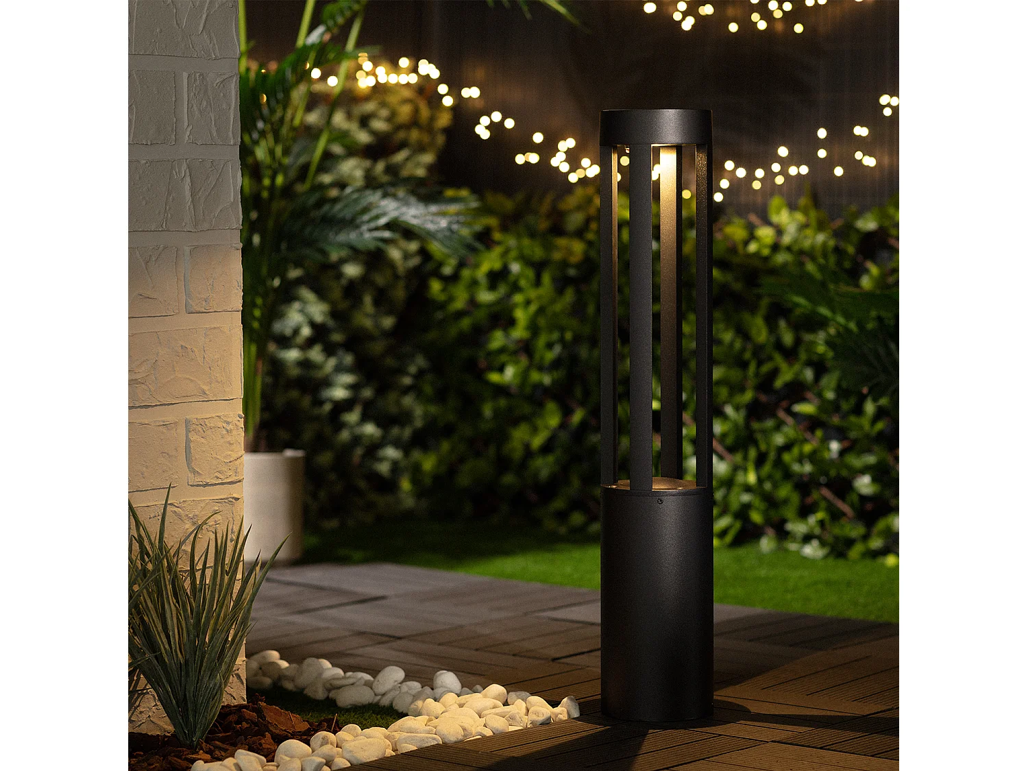 Lampioncino LED Solare Esterni Superficie 1.5W 80cm Siparia 3000K Bianco Caldo