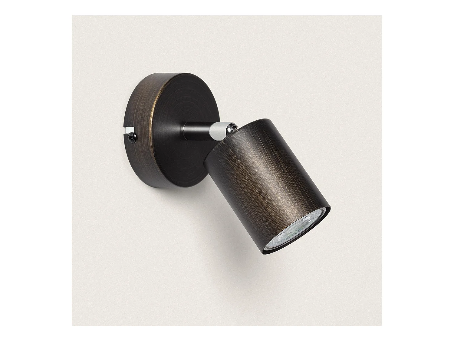 Plafonnier Rond Orientable Métal 1 Spot Whitstable Bronze