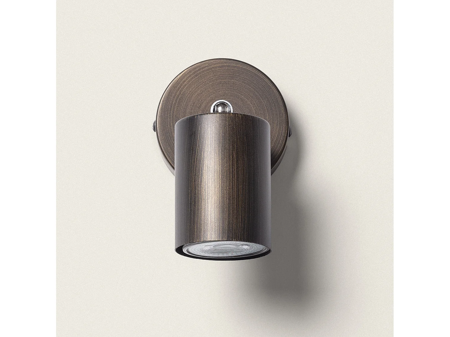 Plafonnier Rond Orientable Métal 1 Spot Whitstable Bronze