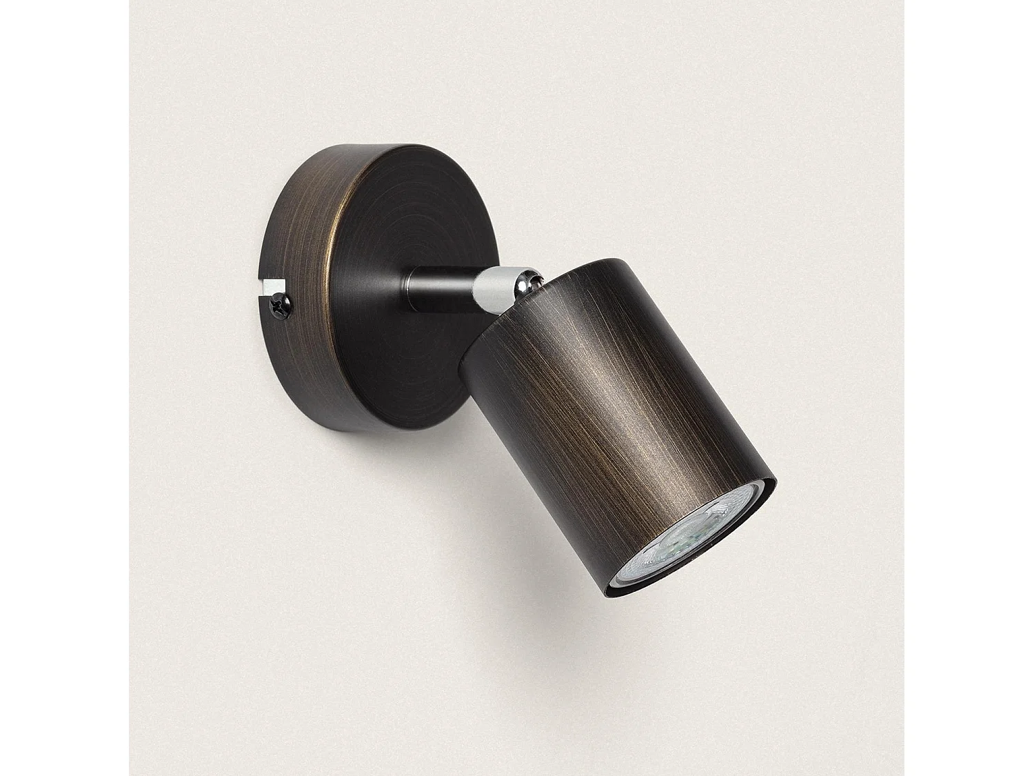 Plafonnier Rond Orientable Métal 1 Spot Whitstable Bronze