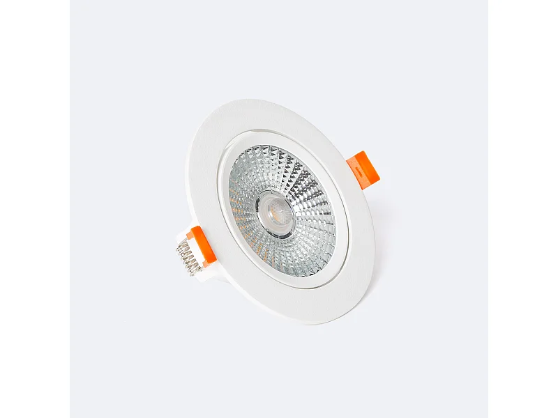 Faretto Downlight LED 15W COB Superslim Orientabile Circolare Bianco Foro Ø100mm No Flicker LIFUD No Flicker 4000K Bianco Naturale