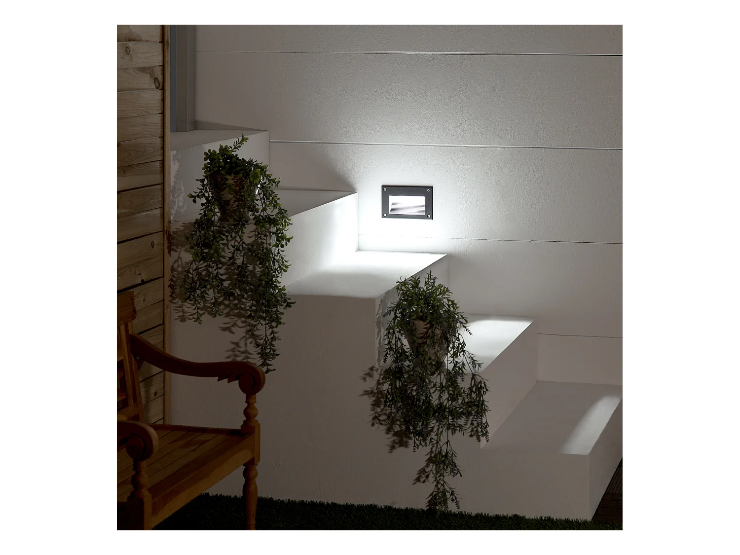 Segnapasso LED Mystic Finitura Nera 3W IP65 3000K Bianco Caldo