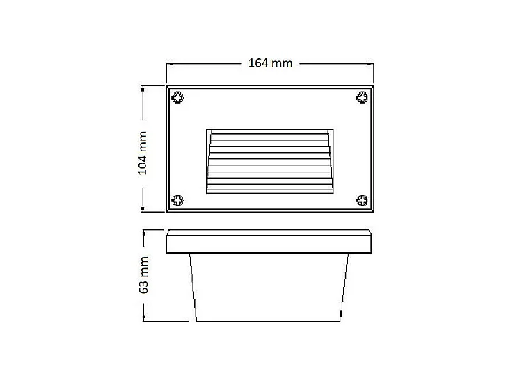 Segnapasso LED Mystic Finitura Nera 3W IP65 3000K Bianco Caldo