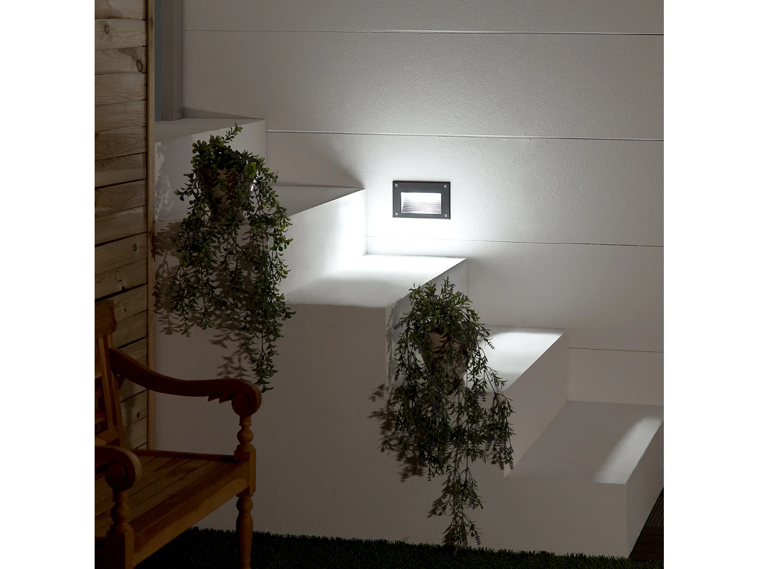 Balise LED Extérieure 3W Encastrable au Mur Mystic Noire 3000K Blanc chaud