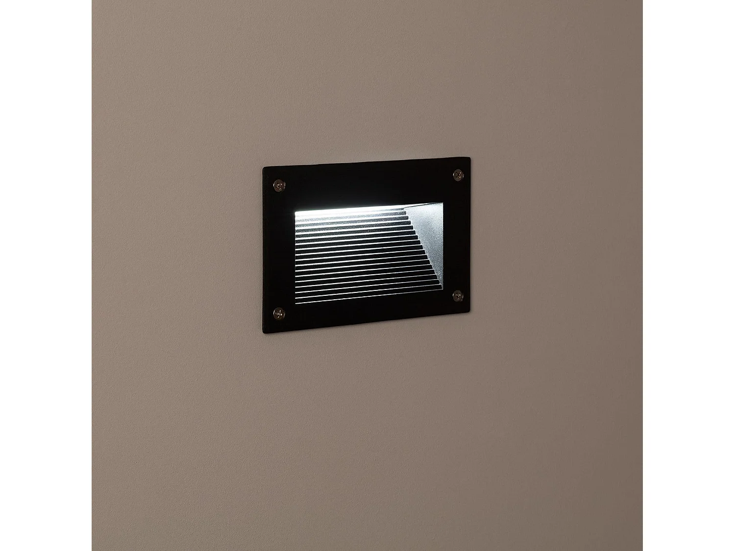 Balise LED Extérieure 3W Encastrable au Mur Mystic Noire 3000K Blanc chaud