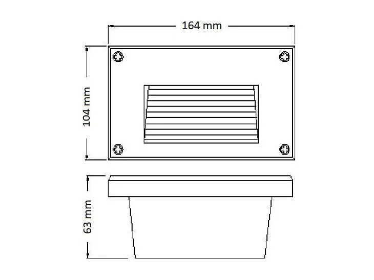 Balise LED Extérieure 3W Encastrable au Mur Mystic Noire 3000K Blanc chaud