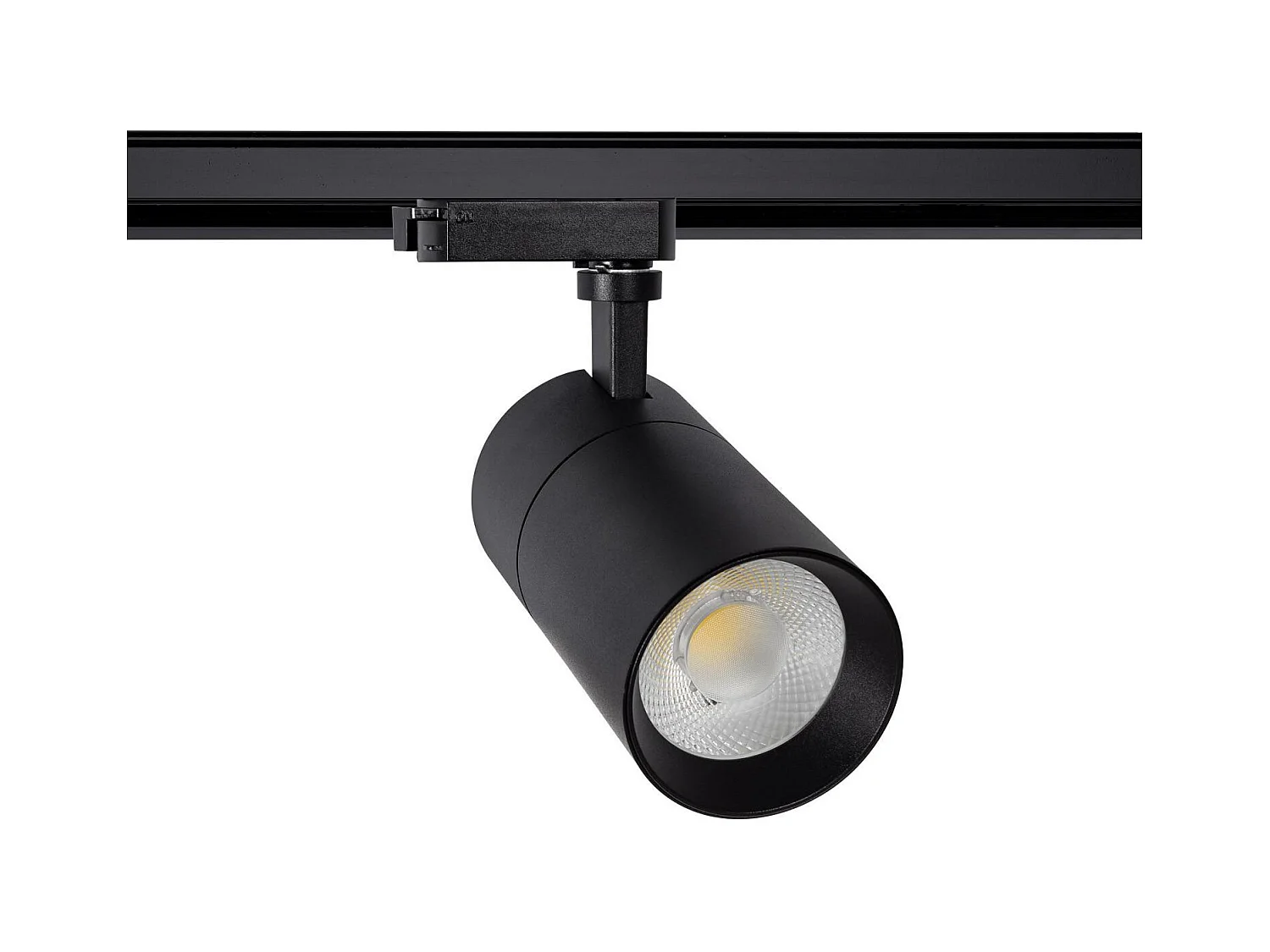 Spot LED sur Rail Monophasé 30W Mallet Dimmable Noir 4000K Blanc neutre