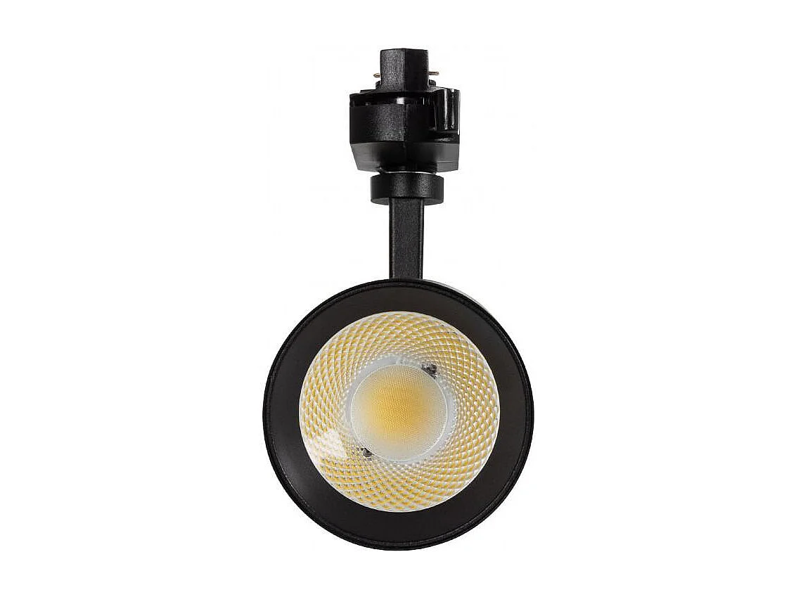 Spot LED sur Rail Monophasé 30W Mallet Dimmable Noir 4000K Blanc neutre