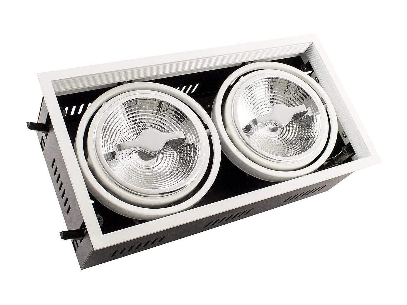 Faretto Downlight LED 30W Orientabile Regolabile Kardan AR111 Foro 325x165mm No Flicker 5500K Bianco Freddo