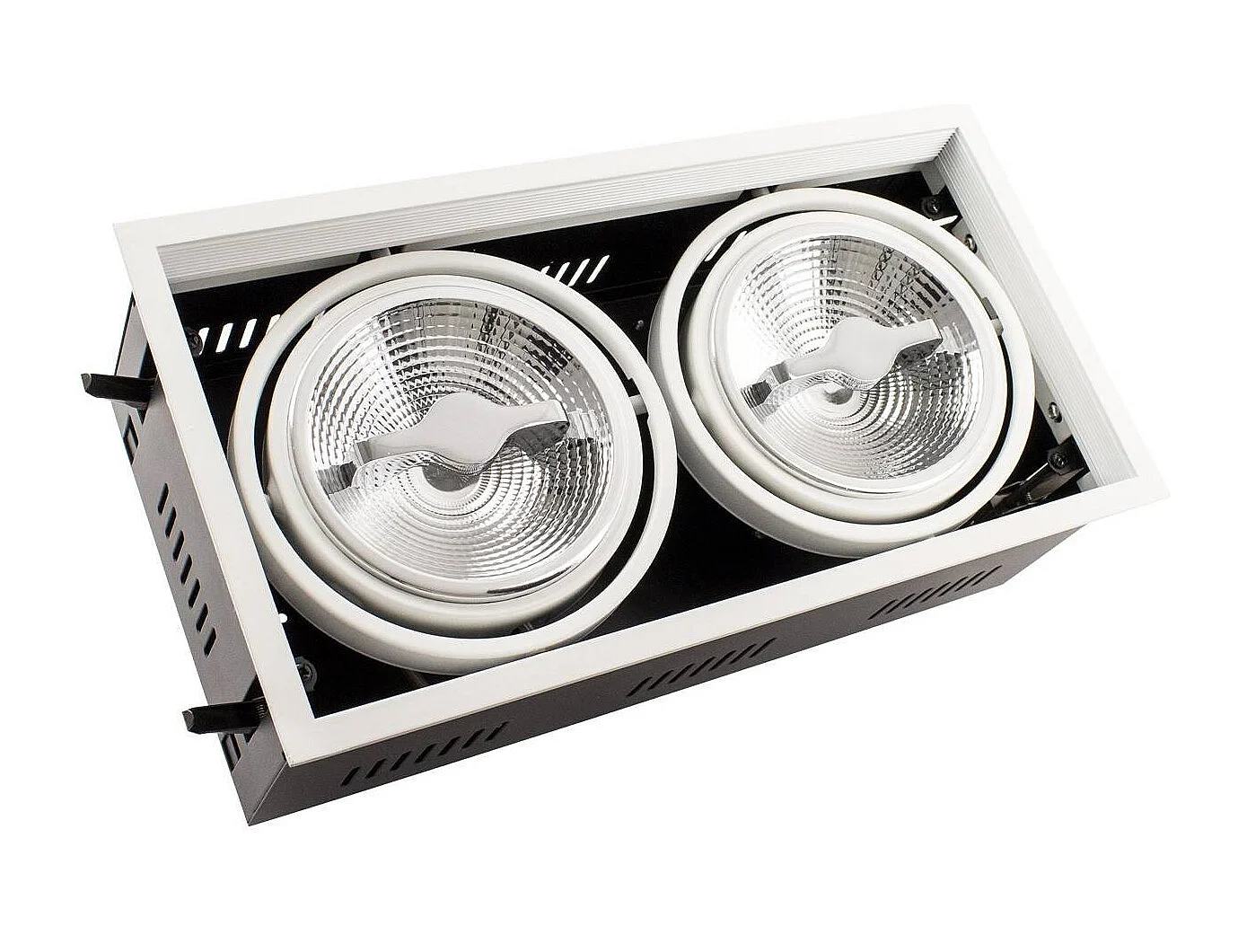 Faretto Downlight LED 30W Orientabile Regolabile Kardan AR111 Foro 325x165mm No Flicker 5500K Bianco Freddo