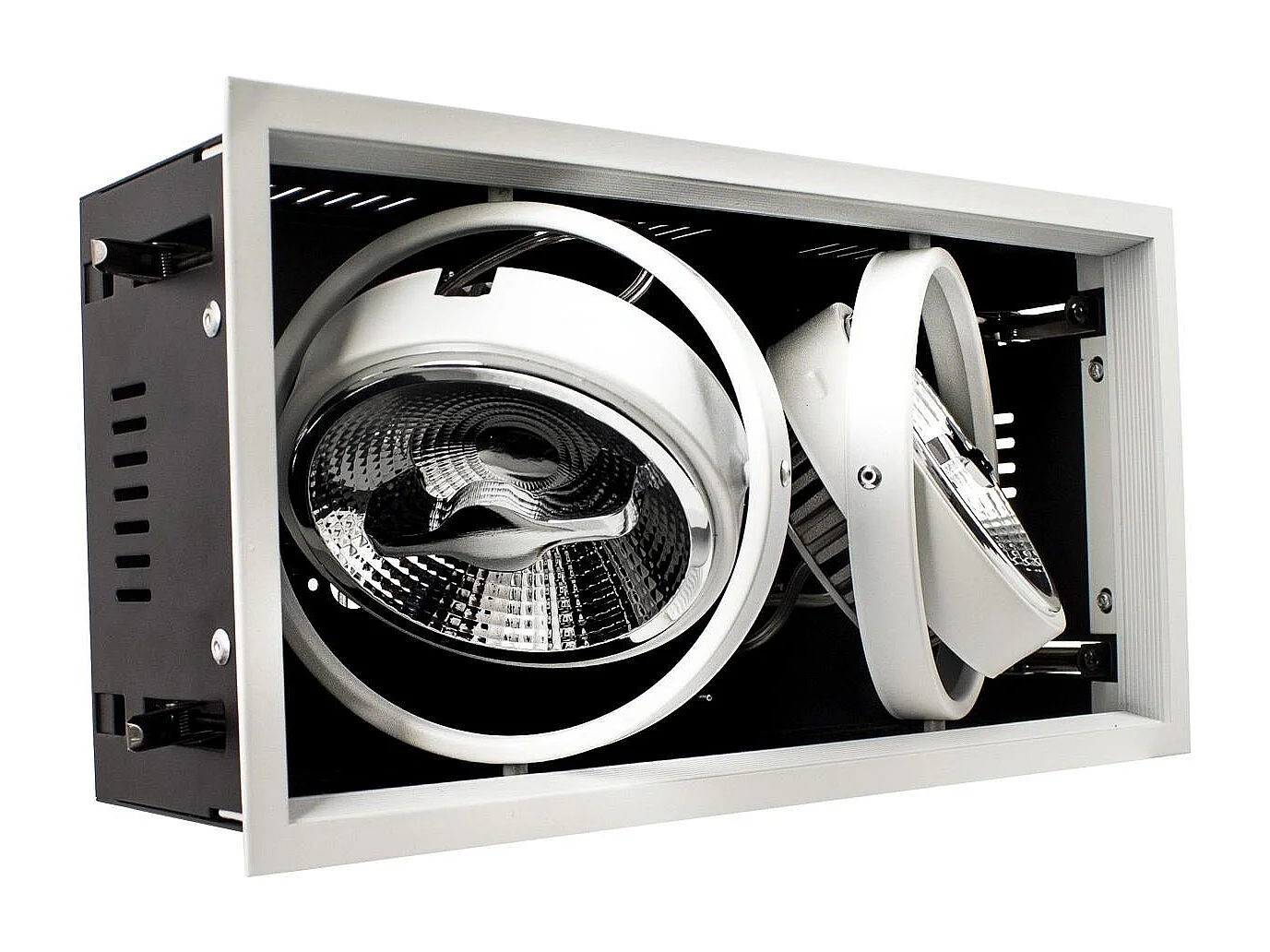Faretto Downlight LED 30W Orientabile Regolabile Kardan AR111 Foro 325x165mm No Flicker 5500K Bianco Freddo