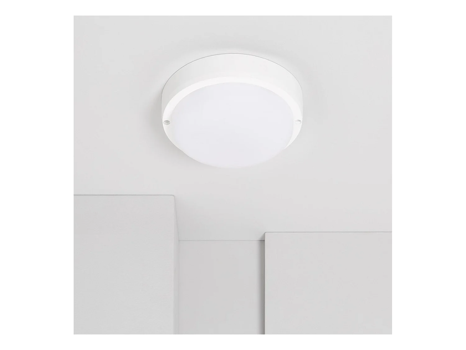 Plafonnier LED Extérieur Rond 15W Hublot White IP65 Ø155 mm  6500K Blanc froid