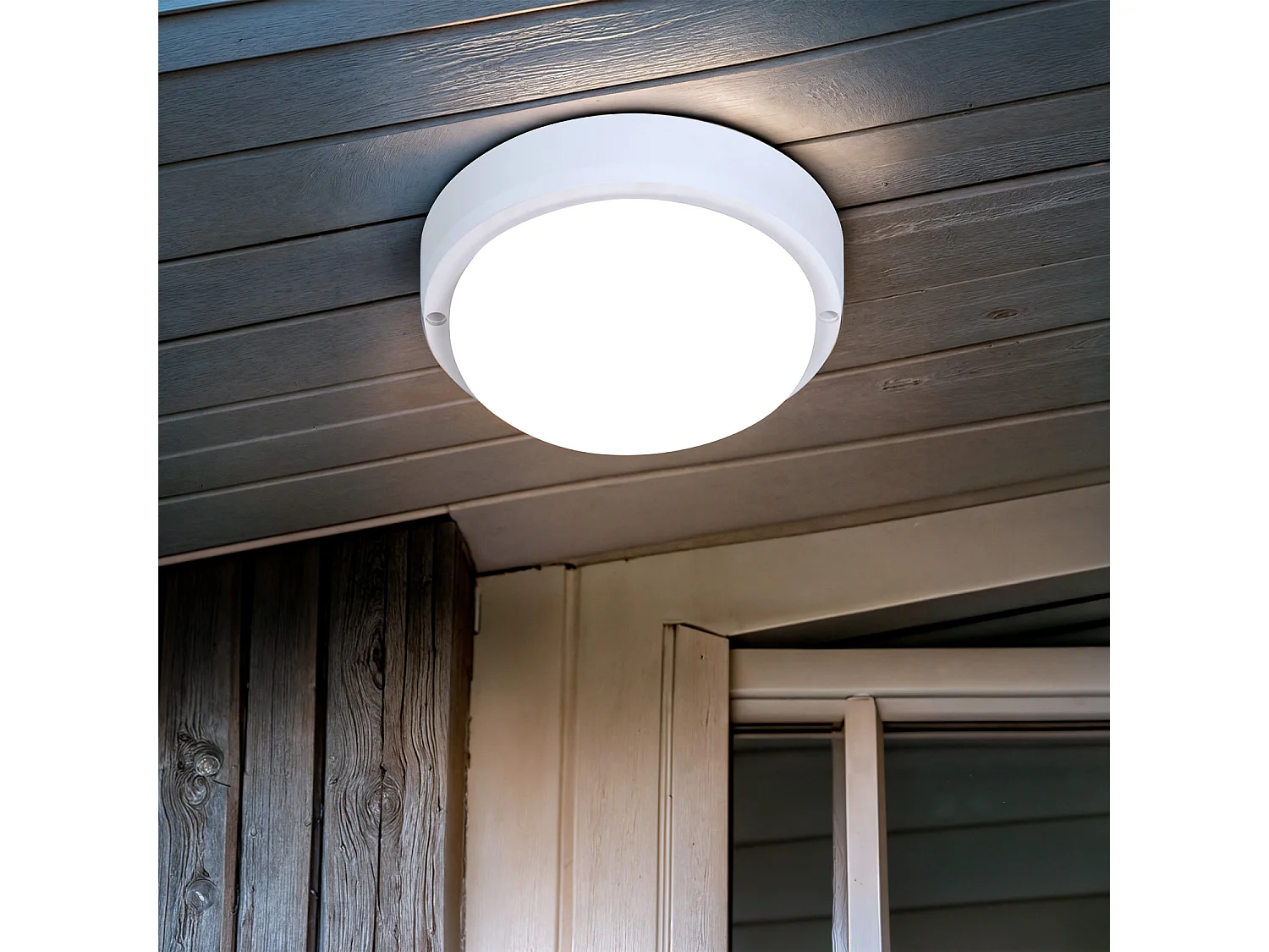 Plafonnier LED Extérieur Rond 15W  White IP65 Ø155 mm  6500K Blanc froid