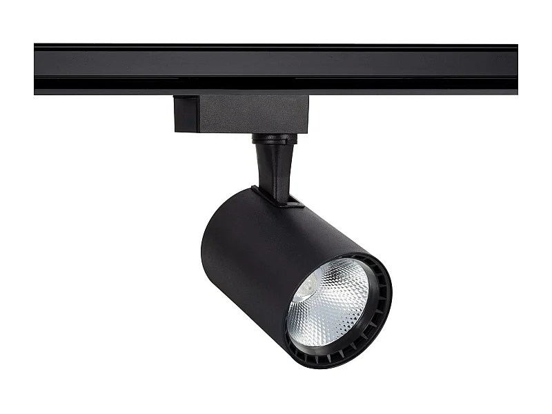 Spot LED sur Rail Monophasé 20W Bron Noir 4000K Blanc neutre