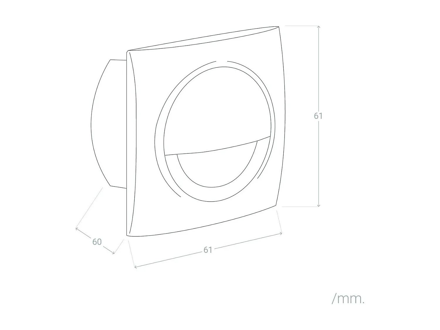 Balise LED 3W Encastrable au Mur Carrée Occulare Blanche 4000K Blanc neutre