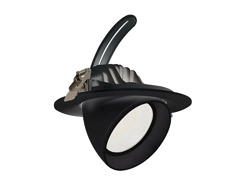 Downlight LED 38W Rond Orientable  CCT 120 lm/W LIFUD Coupe Ø 170 mm Noir Sélectionnable (chaud-neutre-froid) No Flicker