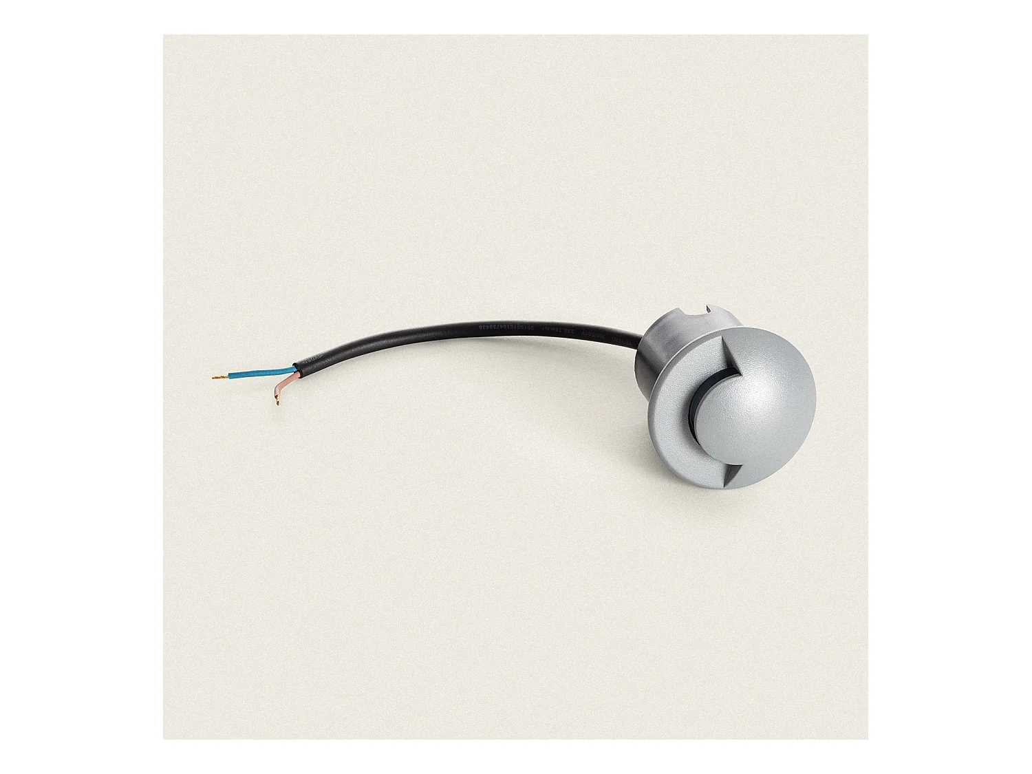 Balise Extérieure LED Encastrable Sol 1L 24V DC Loto Grise 2700K Blanc chaud