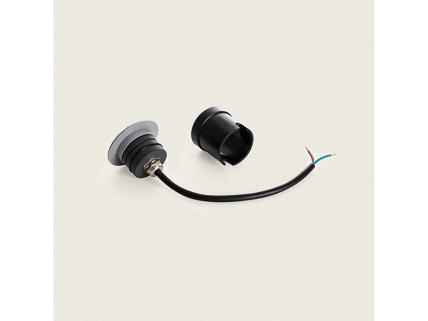 Baliza Exterior LED Empotrable Suelo 1L 24V DC Loto Gris