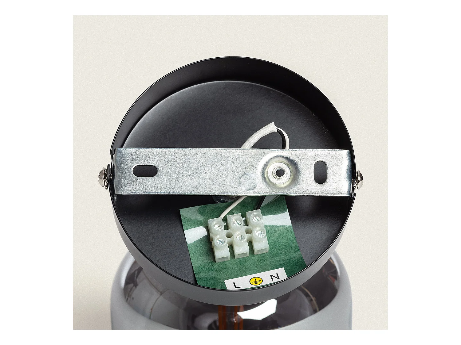 Lampada da Soffitto Orientabile Metallo e Vetro 1 Faretto Romsy Grigio