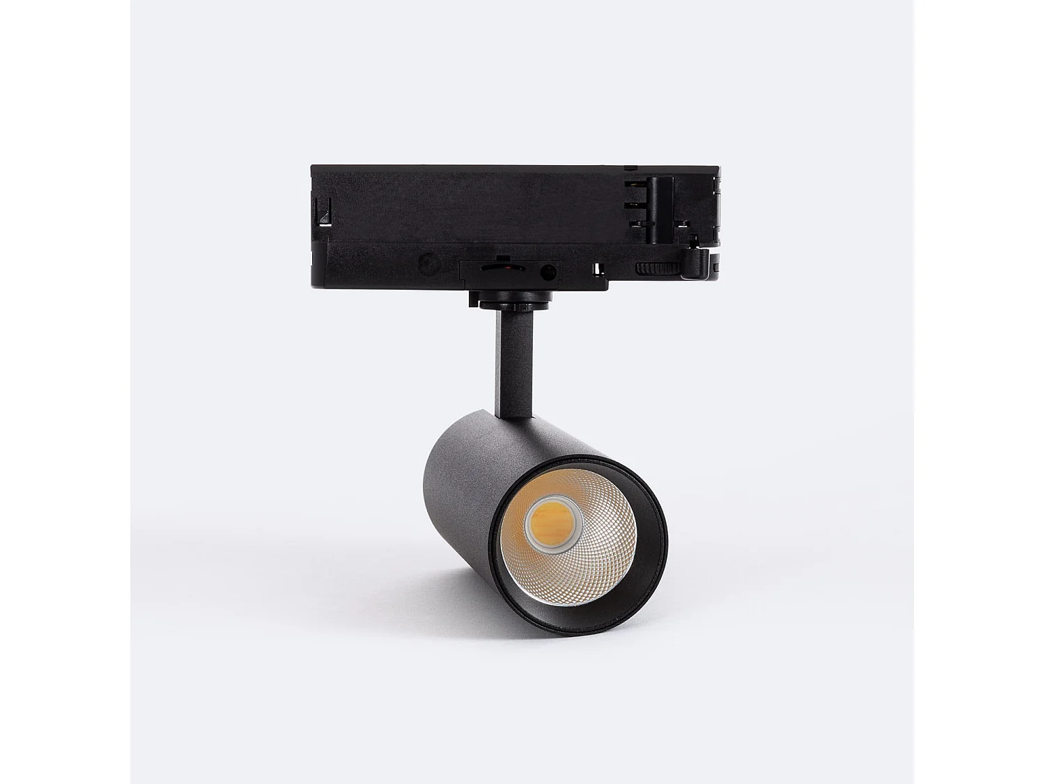 Spot LED sur Rail Triphasé 20W Carlo CCT Sélectionnable Noir 4000K - 5000K - 6000K Sélectionnable