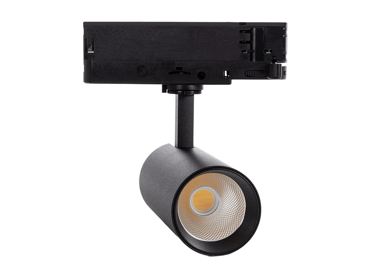 Spot LED sur Rail Triphasé 20W Carlo CCT Sélectionnable Noir 4000K - 5000K - 6000K Sélectionnable