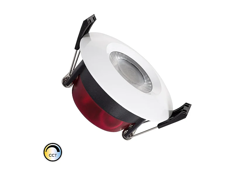 Downlight LED 8W Circolare CCT Selezionabile Regolabile Bagno IP65 Foro Ø 70 mm Selezionabile (Caldo-Naturale-Freddo)