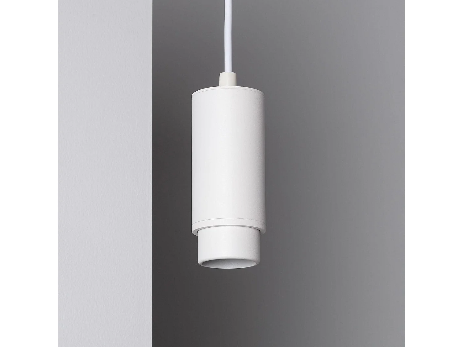 Suspension Aluminium Multiangle 10-50º pour Ampoule GU10 Blanc