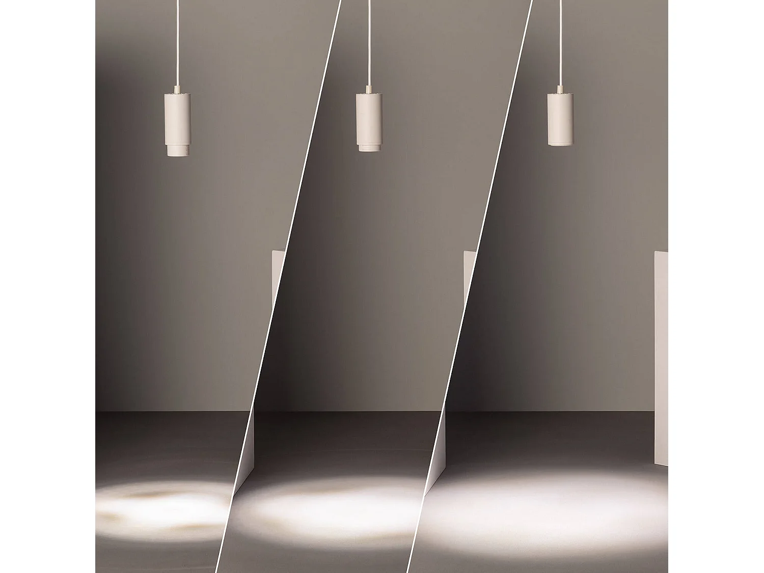 Suspension Aluminium Multiangle 10-50º pour Ampoule GU10 Blanc