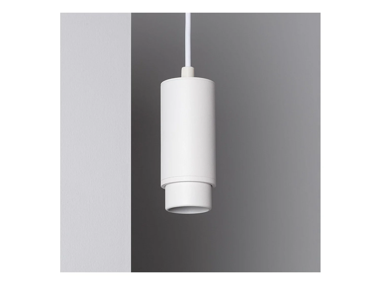Suspension Aluminium Multiangle 10-50º pour Ampoule GU10 Blanc
