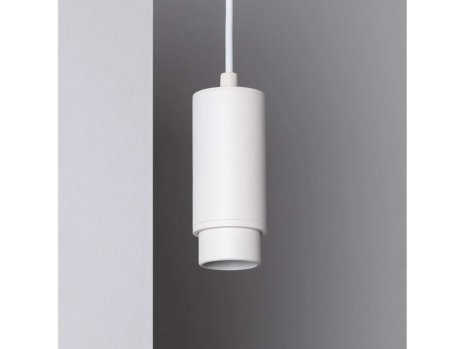 Suspension Aluminium Multiangle 10-50º pour Ampoule GU10 Blanc